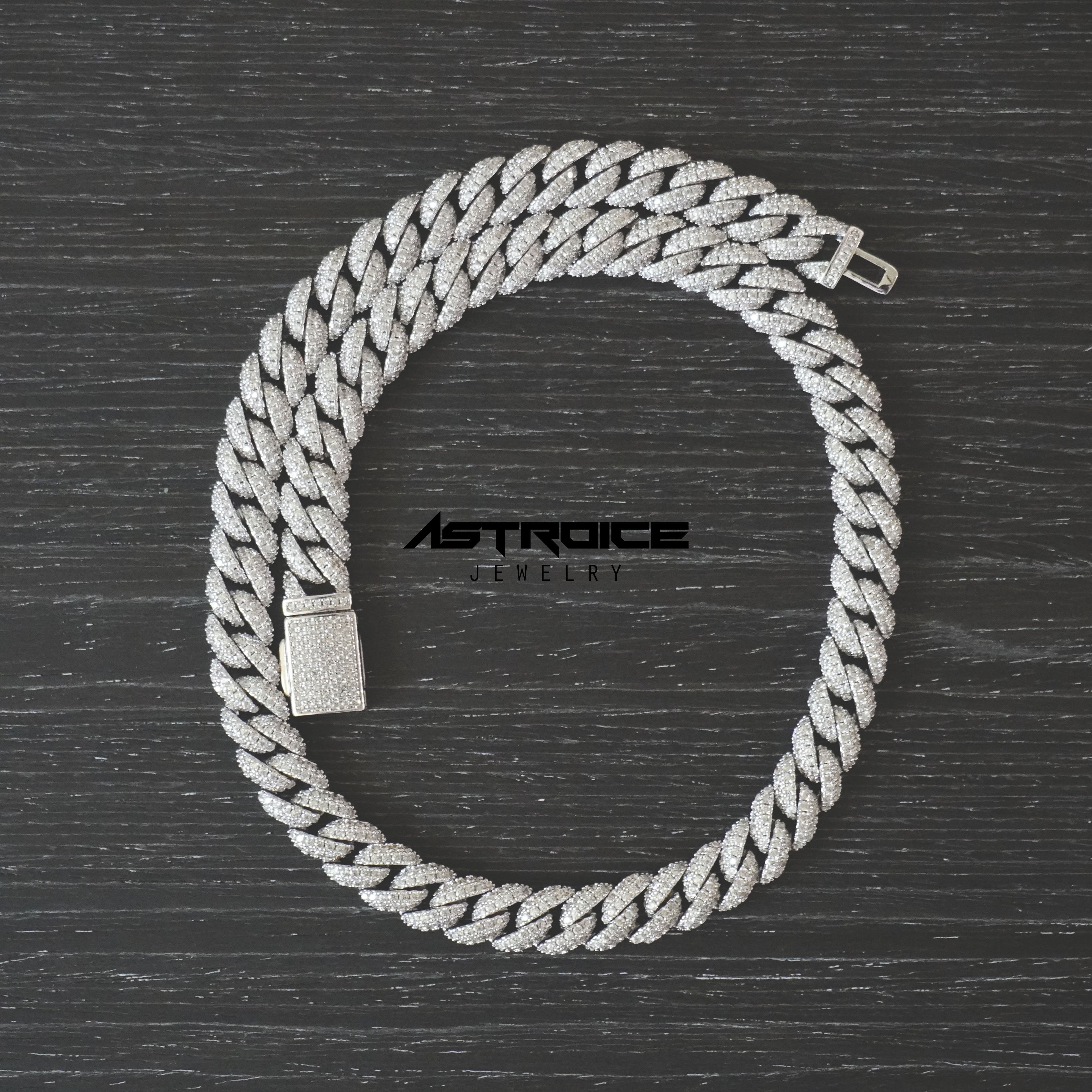 Silver 10MM Prong Set Cuban Link