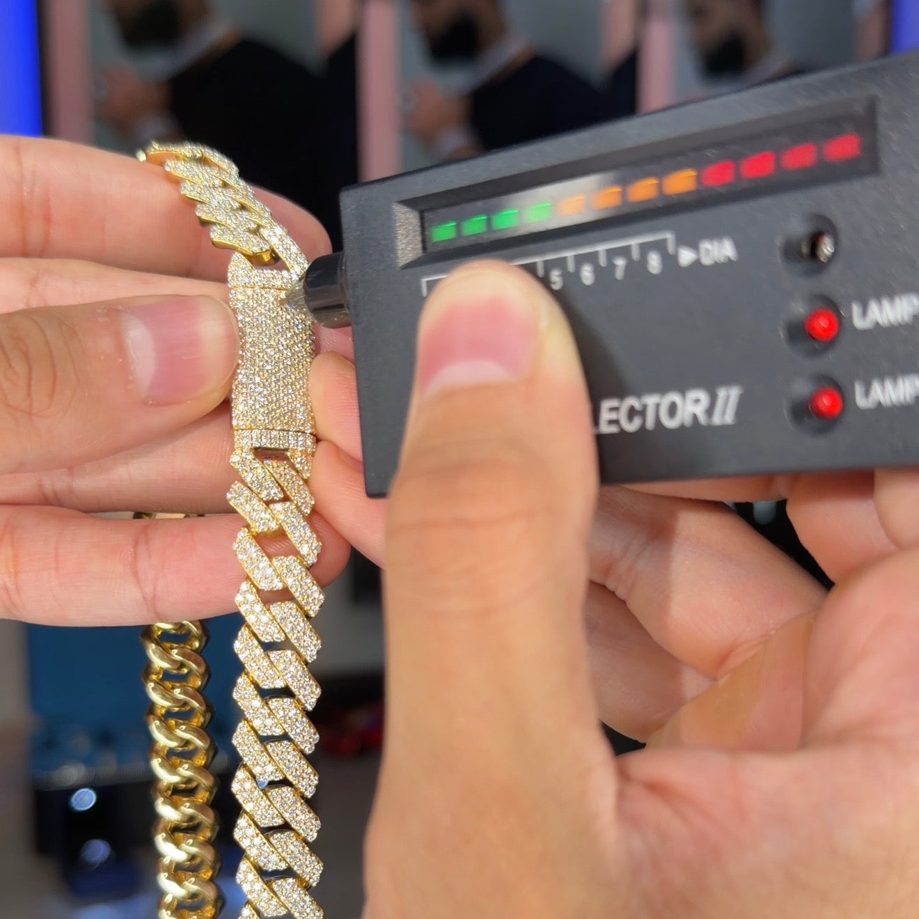 NEW Silver 12MM Prong Set Cuban Link