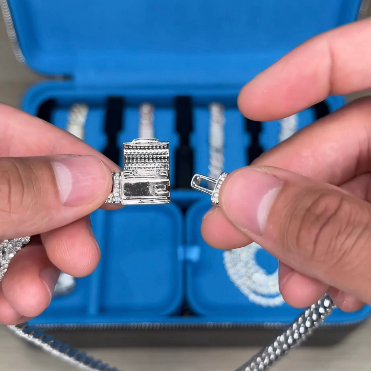 Silver 10MM Prong Set Cuban Link