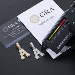 925 Moissanite Layered Letters