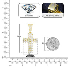 Load image into Gallery viewer, 925 Moissanite Cuban Link Cross