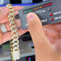 Silver 14MM Prong Set Cuban Link