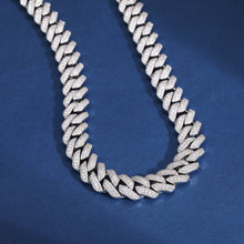 Load image into Gallery viewer, Silver 14MM Prong Set Cuban Link