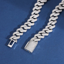 Load image into Gallery viewer, Silver 14MM Prong Set Cuban Link