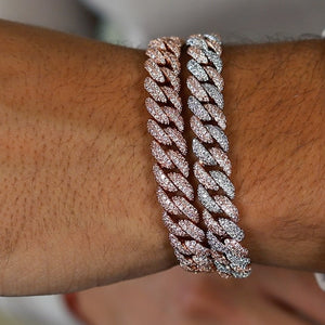 10MM Prong Set Cuban Link Bracelet