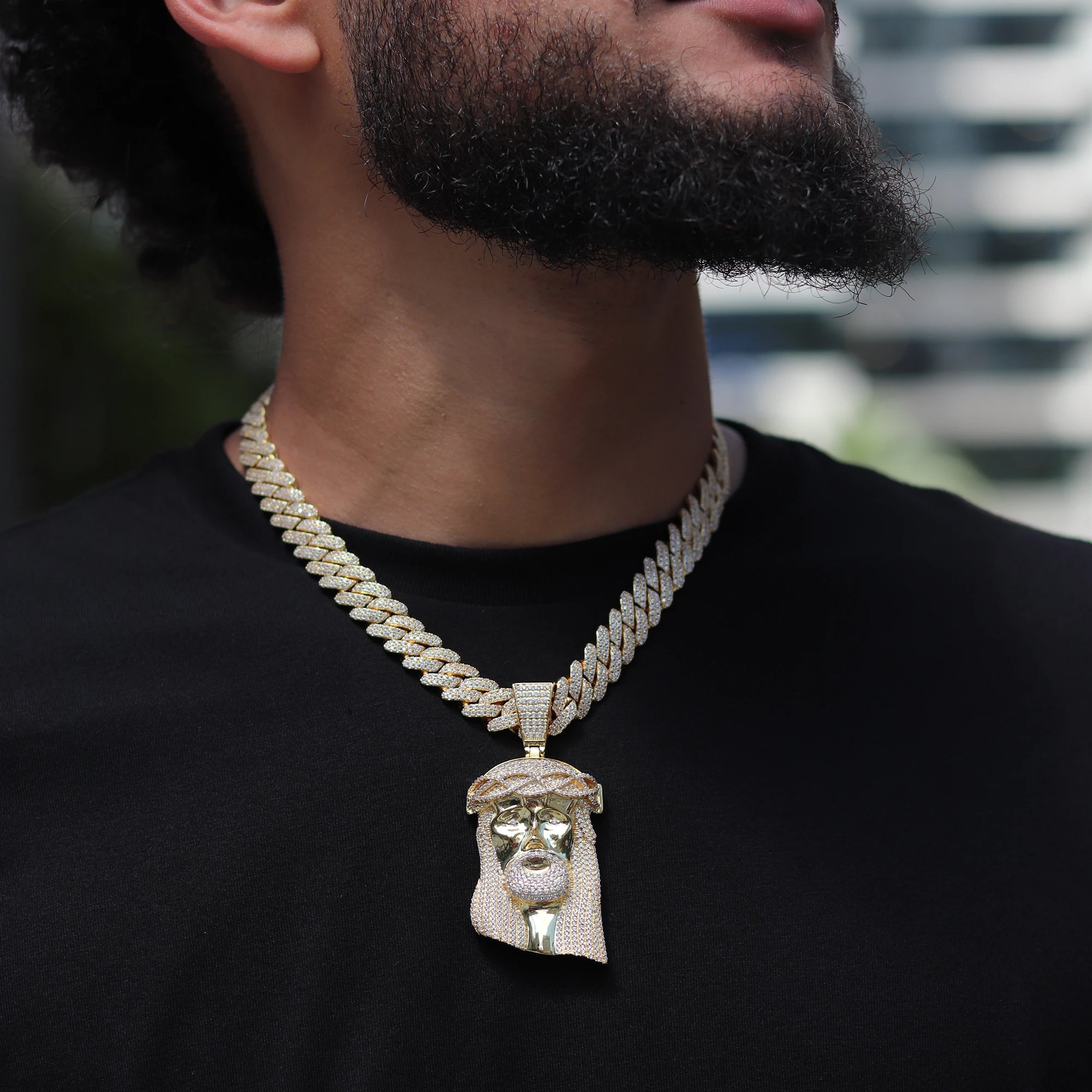 Silver XL Jesus Piece