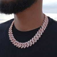 Silver 19MM Prong Set Cuban Link