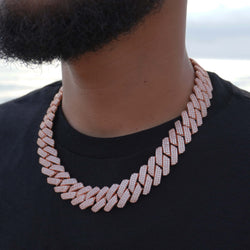 Silver 19MM Prong Set Cuban Link