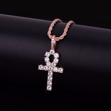 Load image into Gallery viewer, Silver Iced Ankh