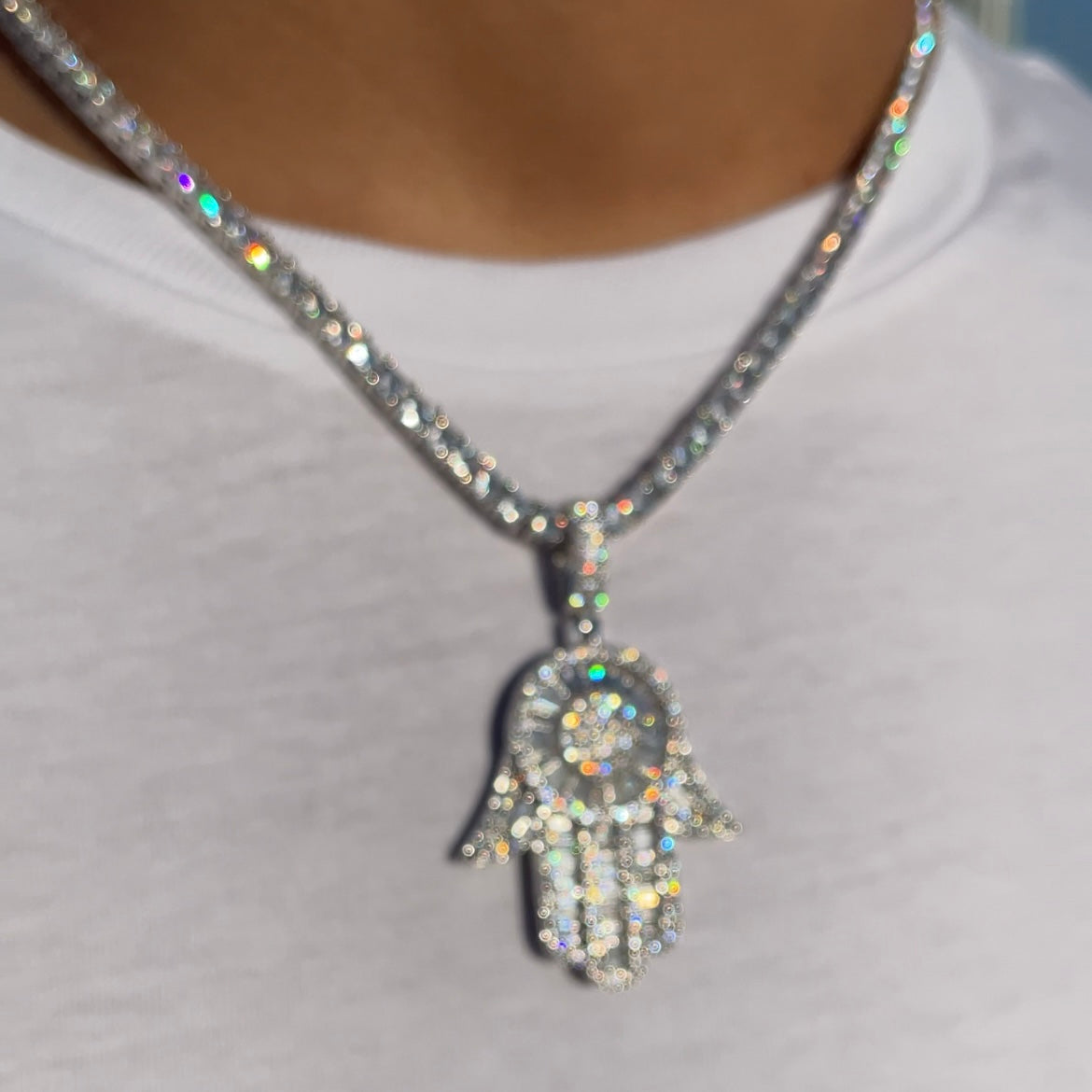 Silver XL Hamsa
