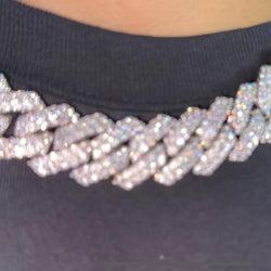 19MM Prong Set Cuban Link (2 Row)