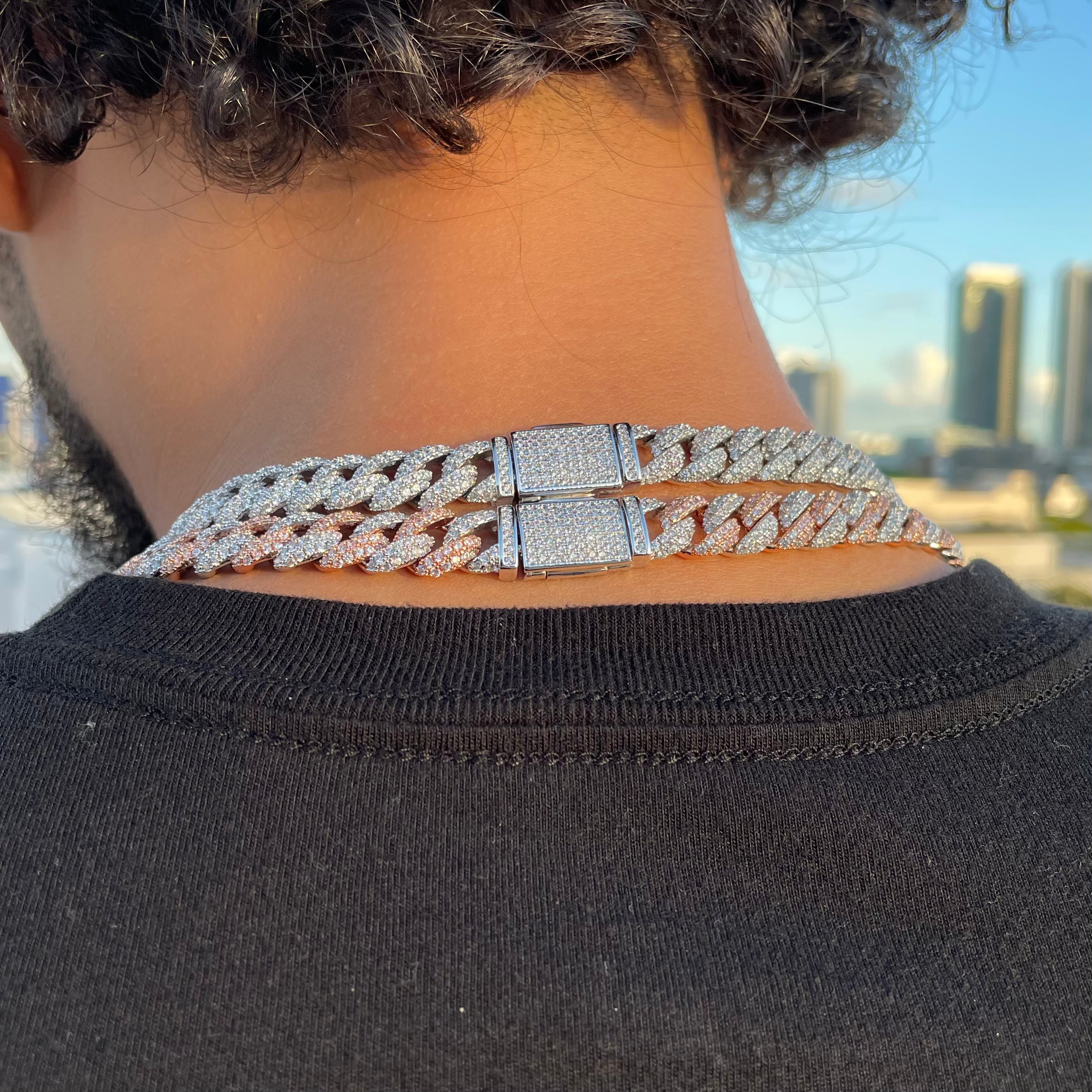 Silver 10MM Prong Set Cuban Link