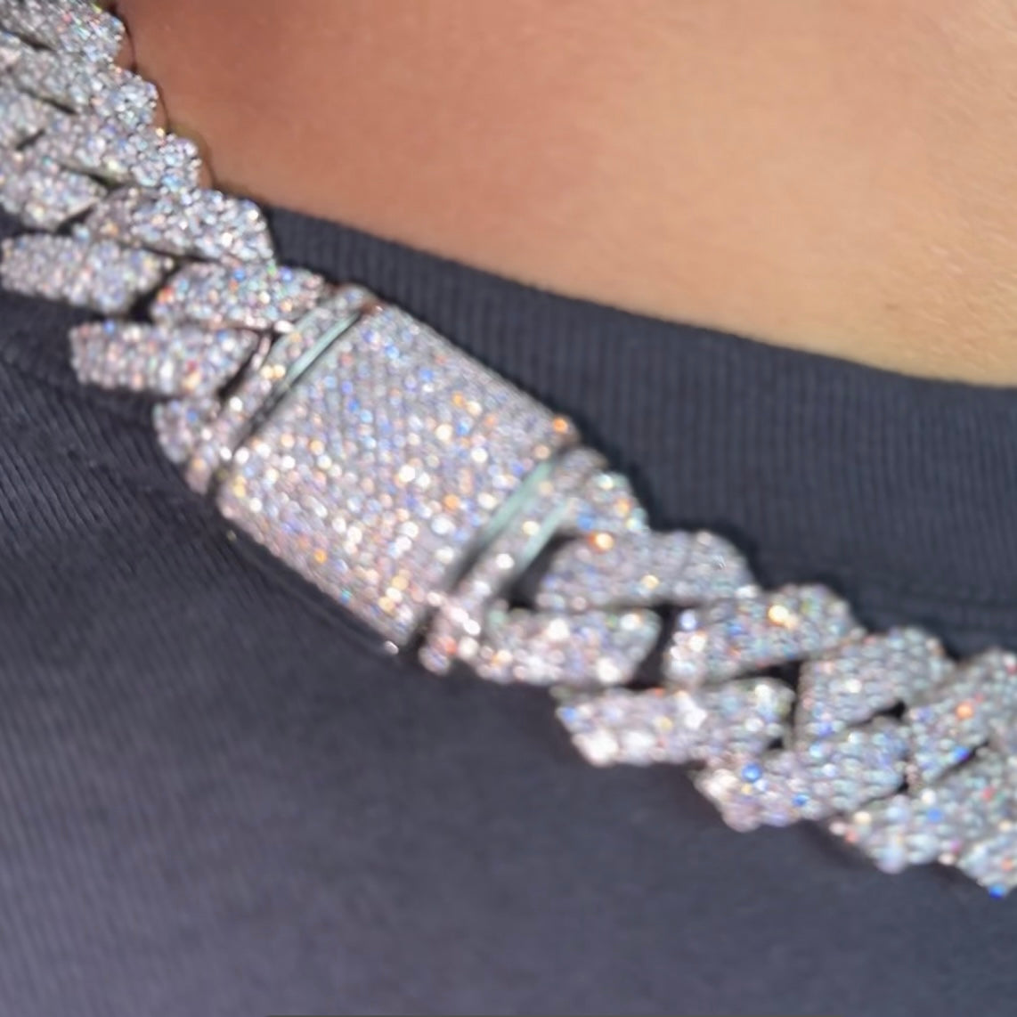 19MM Prong Set Cuban Link (2 Row)